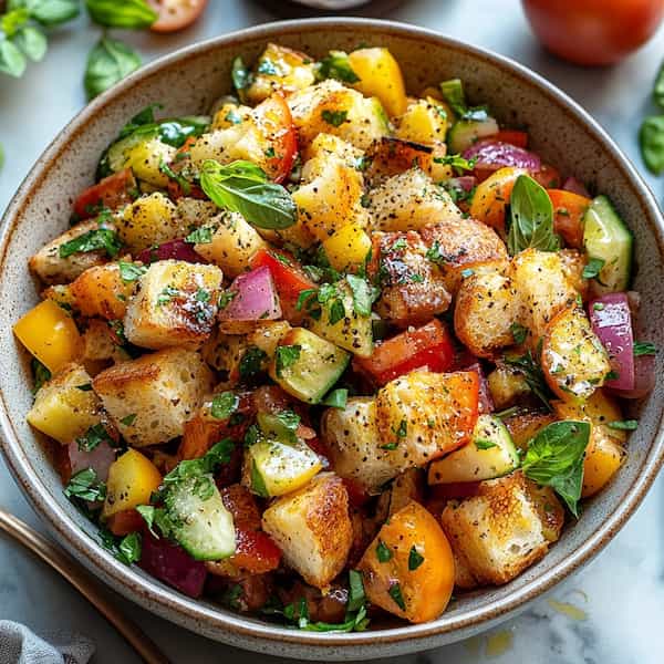panzanella salad done